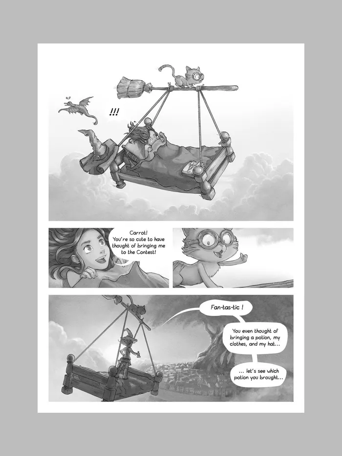 A manga page at its own size in the middle of a larger gray screen, with gray all around it.